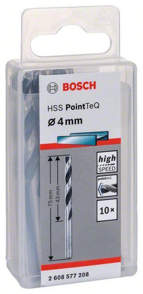 Bosch HSS Spiralna Burgija PointTeQ 4 0 Mm Paket Od 10 Komada 2608577208