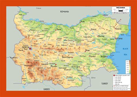 Physical map of Bulgaria | Maps of Bulgaria | Maps of Europe | GIF map | Maps of the World in ...