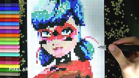 Speed Drawing Miraculous Ladybug Speed Game Art Pixel Art Youtube