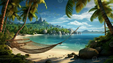 Summer Tropical Island Getaway Ai Generated 29110248 Stock Photo At