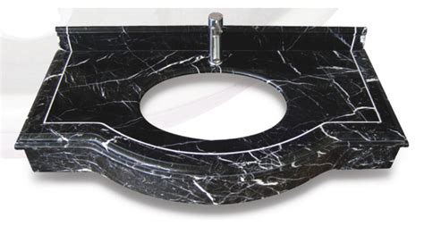 Bathroom Vanity Tops | Stone Countertops - Black Marble Vanity Tops for ...