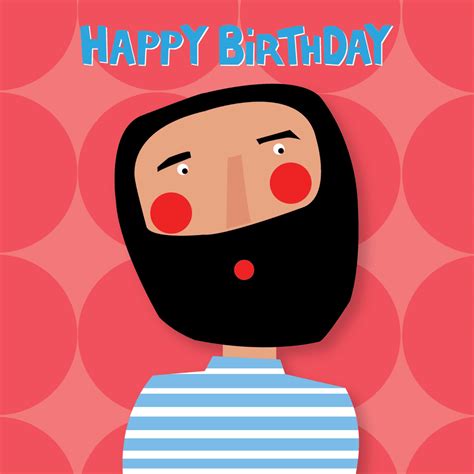 Happy Birthday The Beard Fwp026 Fiona Wilson Prints