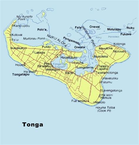 Tonga Islands map