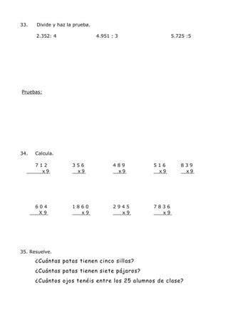 Cuaderno de actividades Matemáticas 3º PDF