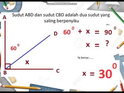 Sudut Berpenyiku Dan Berpelurus Youtube