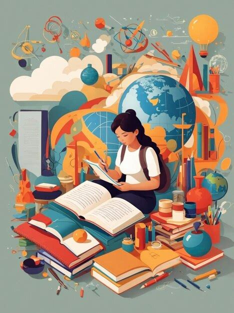 O Conceito De Aprendizagem Ao Longo Da Vida - Ilustração vetorial celebrando o conceito de aprendizagem ao longo da ...