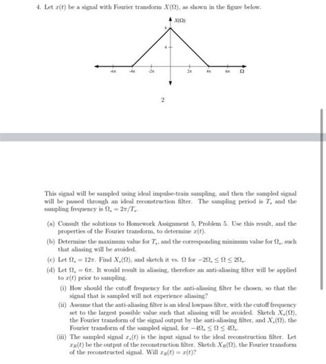 Solved Let X T Be A Signal With Fourier Transform X Chegg