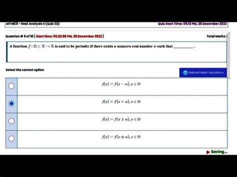 MTH 631 Quiz 2 Fall 2022 Due Date 28 12 22 To 30 12 22 MTH631Quiz2