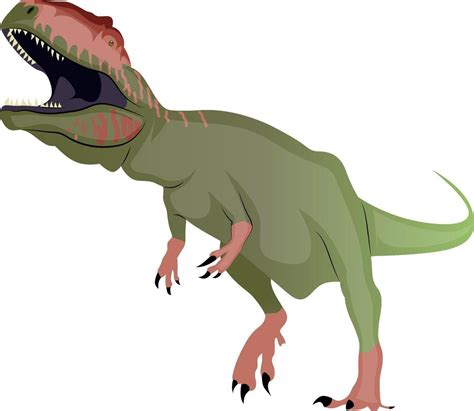 Giganotosaurus, illustration, vector on white background. 13759462 ...