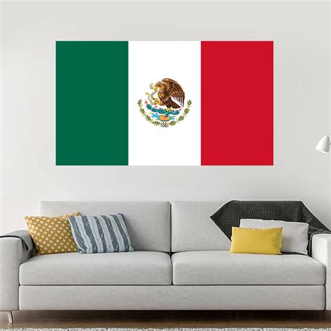 Large Mexico Flag Decal Sticker High Grade Quality Print Wall Etsy