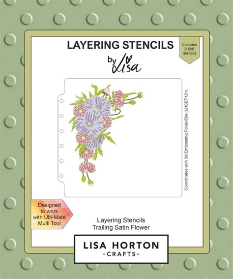 Lisa Horton Crafts X Layering Stencils Trailing Satin Flower