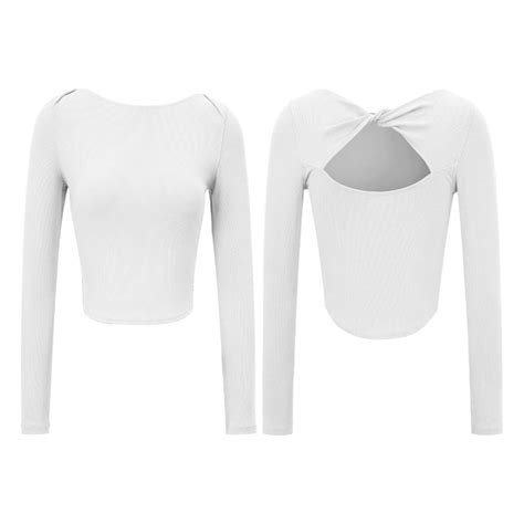 Apexfwdt Womens Long Sleeve Cropped Tops Athletic Workout Yoga Gym