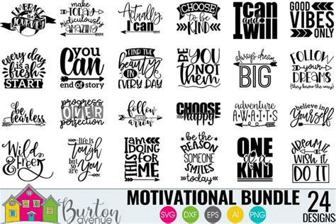 Motivational Quotes Svg Bundle 576780