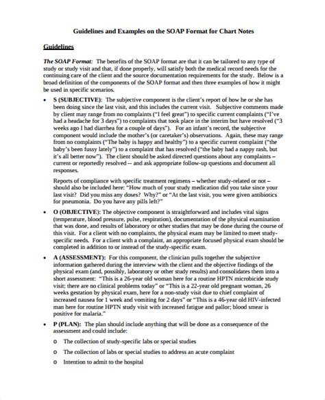 Soap Note Objective Example Doctemplates