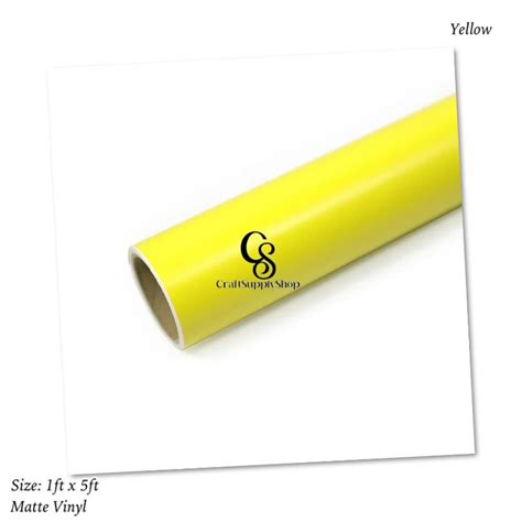 Matte Yellow Oracal Permanent Vinyl Craftsupplyhq