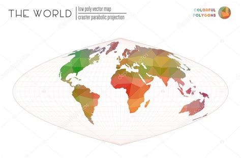 Malla Triangular Del Mundo Proyecci N Parab Lica Craster Del Mundo