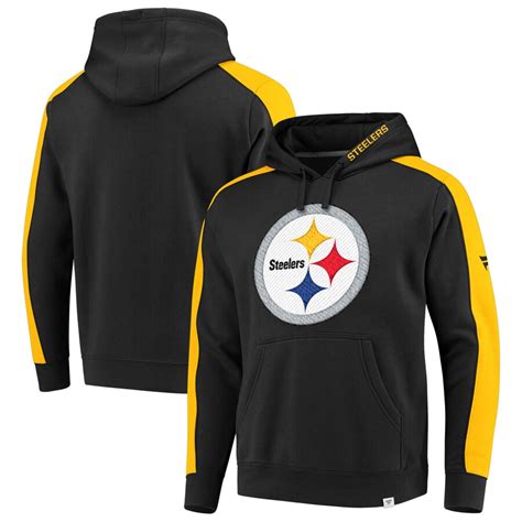 Nfl Pro Line By Fanatics Branded Pittsburgh Steelers Black Gold Iconic Pullover Hoodie