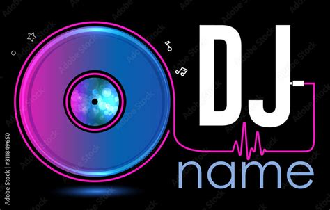 Dj Logo Design. Creative vector logo design with vinyl record. Music ...