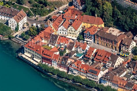 Luftaufnahme Meersburg Ortskern Am Uferbereich Des Bodensee In