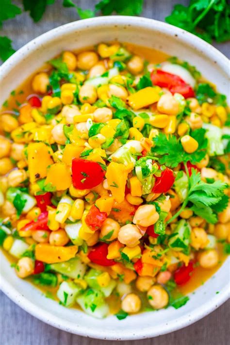 Mango Chickpea Corn Salad Recipe Averie Cooks