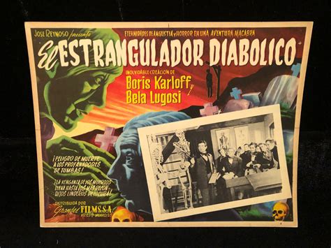 Original 1945 The Body Snatcher Mexican Lobby Card Movie Poster Horror