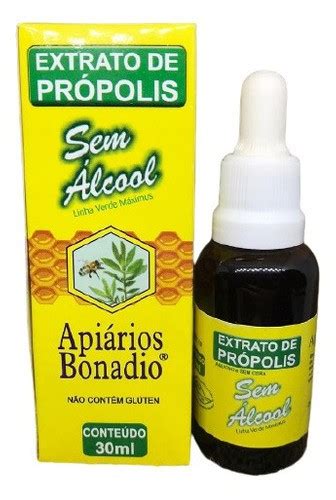 Extrato de Própolis Bonadio Sem álcool gotas 30ml Mel Aveia