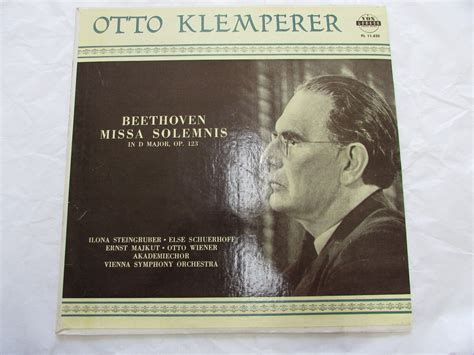 OTTO KLEMPERER BEETHOVEN MISSA SOLEMNIS VOX LP RECORD PL 11 430 EBay