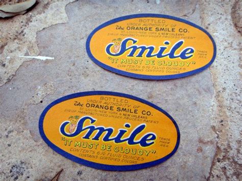 Smile Soda Vintage Label Vintage Labels Old Bottle Labels