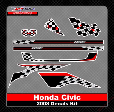 Honda Civic 2008 Decals Kit - Performance Decals & Signage