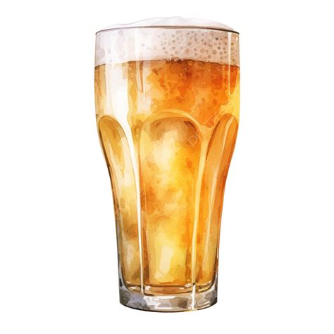 Watercolor Beer Glass Isolated Illustration Ai Generative Mug Drink