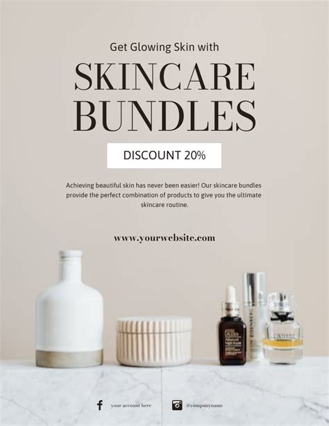 Beige Skin Care Product Advertisement Poster Venngage