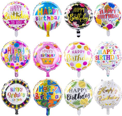 Mioparty™ Happy Birthday Aluminum Foil Balloons With 100 Meter Ribbons