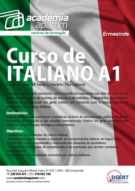 Formação Profissional ACADEMIA APAMM de Ermesinde CURSO DE ITALIANO