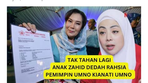 TAK TAHAN LAGI Anak Zahid Dedah Rahsia Memalukan Pemimpin BERSATU YG