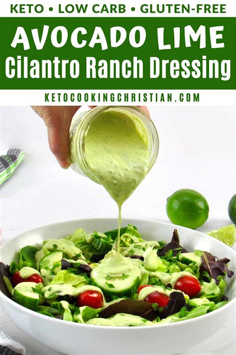 Keto Avocado Lime Cilantro Ranch Dressing And Dip Keto Cooking Christian