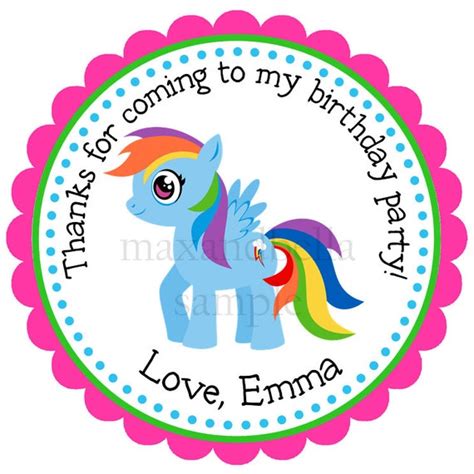 My Little Pony Personalized Stickers Address Labels Gift