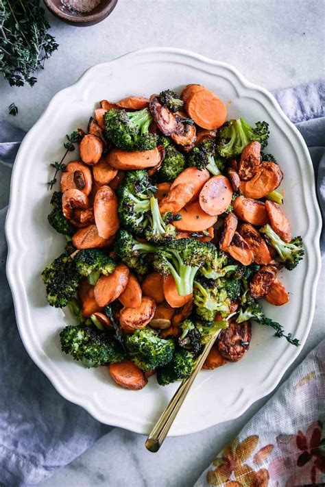 Roasted Broccoli And Carrots ⋆ 5 Ingredients 30 Minutes Super Tasty