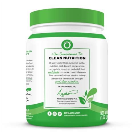 Orgain® Organic Creamy Chocolate Fudge Flavor Plant Based Protein Powder 16 3 Oz Fry’s Food