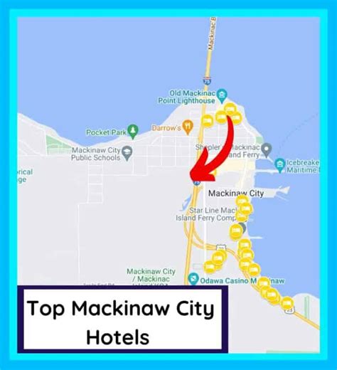 Top Mackinaw City Hotels Guide 2025 (MAP) - My Michigan Beach and Travel