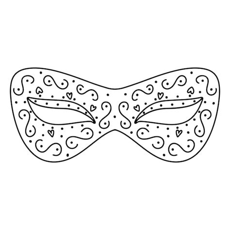 Premium Vector Mardi Gras Mask In Hand Drawn Doodle Style Carnival