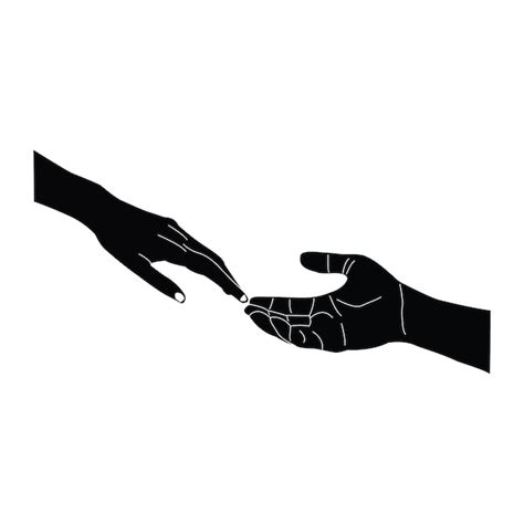 Premium Vector Silhouettes Of Hands Reaching