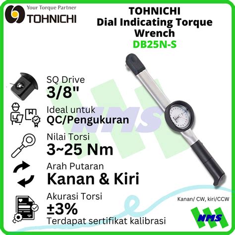 Jual Kunci Torsi DB25N S 3 8 TOHNICHI Dial Indicating Torque Wrench