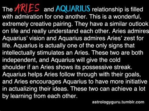 The Astrology Guru Aries And Aquarius Aquarius Relationship Aries