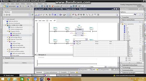 Ladder Logic Program For 1 Way Traffic Signal Model Using Siemens S7