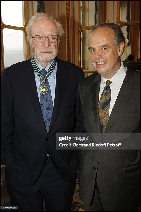 Frederic Mitterrand At Sir Michael Caine Is Honoured With The Title News Photo Getty Images