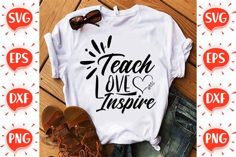 Teach Love Inspire Graphic By Funnysvgcrafts · Creative Fabrica