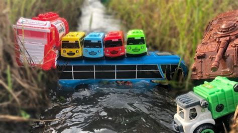 Toy Cars And Trucks Are In The Water