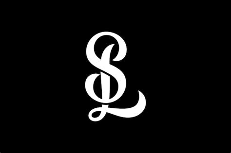 Letras Iniciales S Y L Sl Logotipo De Enclavamiento Superpuesto Estilo