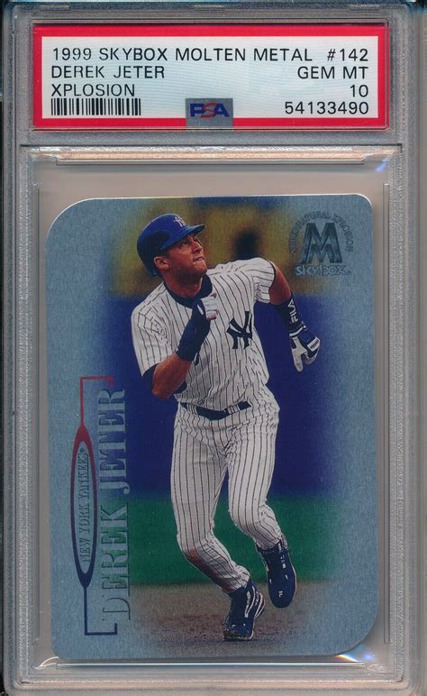 1999 SKYBOX MOLTEN METAL DEREK JETER XPLOSION 142 PSA 10 GEM MINT GOAT