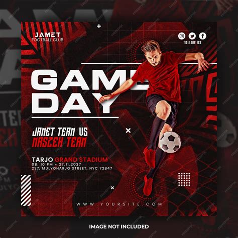 Premium Psd Game Day Football Tournament Social Media Post Or Banner